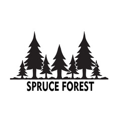 vintage pine tree lined tree growing, fir tree logo design