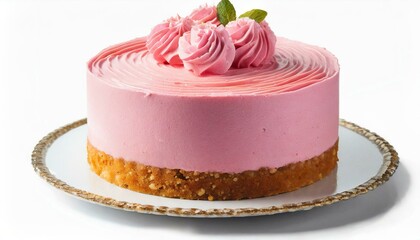 Obraz na płótnie Canvas chocolate cake with pink frosting