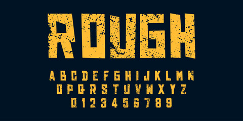 retro grunge alphabet design. vintage cartoon alphabet style © MarissaAyang