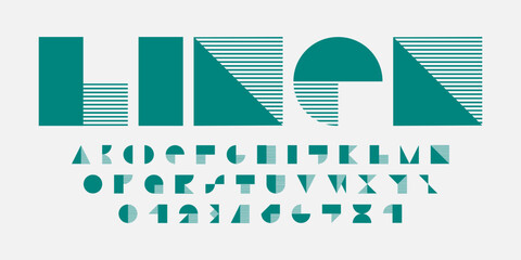 Modern abstract digital alphabet font. Minimal technology typography, Creative urban sport fashion futuristic font and with numbers. vector illustration © MarissaAyang