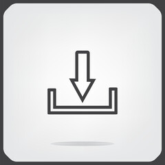 Loading symbol, arrow, vector illustration on a light background.