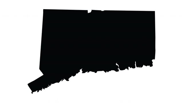Animation forms a map of the state of Connecticut
