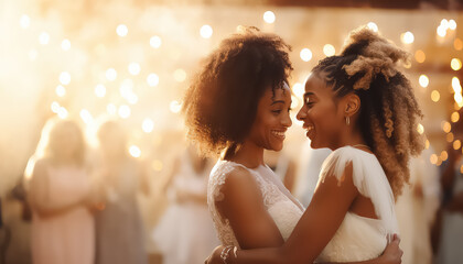 Two wives love each other and get married , black history month