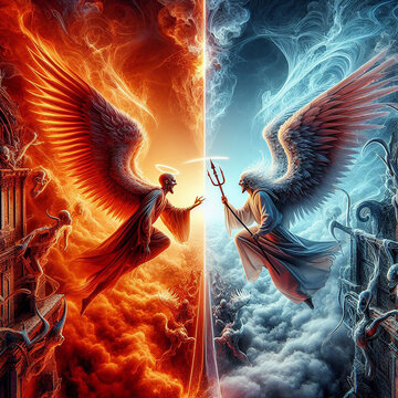 Angel Vs Devil Surreal Ai Generated Art