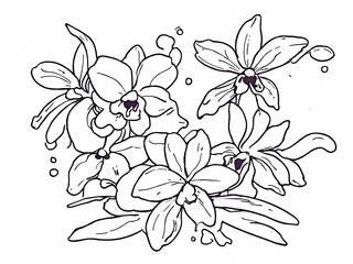 floral line art drawing book