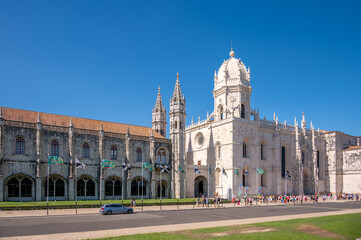 Naklejka premium Beautiful Jeronimos Monastery in Lisbon.