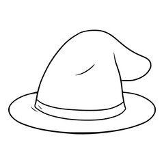 wizard hat illustration outline vector