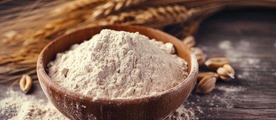 Fototapeta na wymiar Creating wheat flour