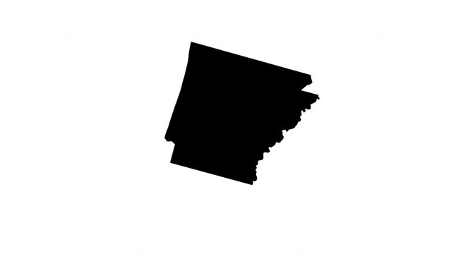 Arkansas state map animated video
