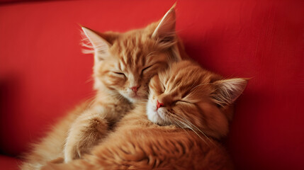 cute cats in love, cat couple, valentines day