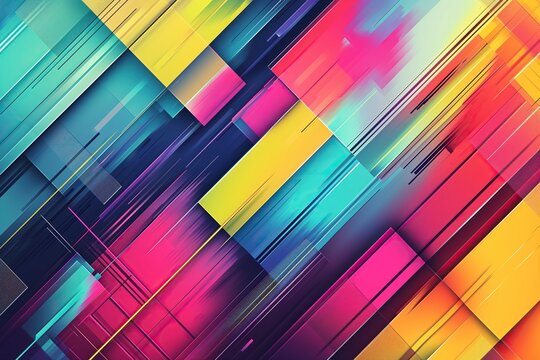vibrant color geometric background