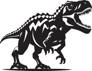 Edgy Elegance: T-Rex Logo in Sleek and Stylish Black