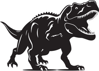 Obraz premium Bold T-Rex Badge: Vector Icon for a Daring Brand Identity