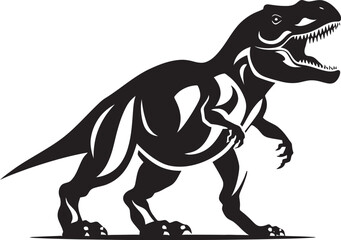 Obraz premium Striking Sophistication: Black T-Rex Emblem for a Stylish Look