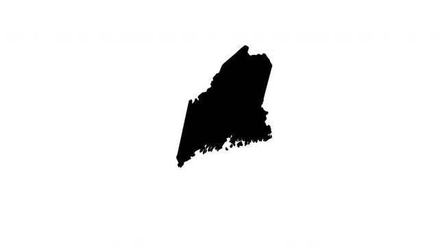 New Maine state map animated video