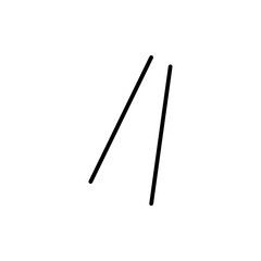 chopsticks line icon