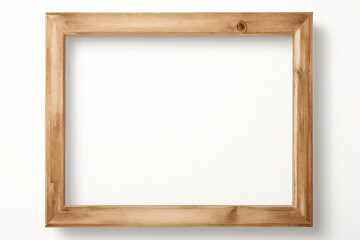 Maqueta de marco de fotos realista. Retrato grande a3, a4 maqueta de marco de madera en una pared blanca en blanco. Marco de póster simple, limpio, moderno y minimalista. Maqueta de marco de imagen ve - obrazy, fototapety, plakaty