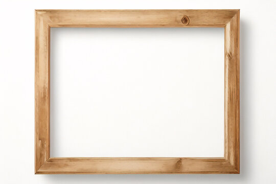 Maqueta de marco de fotos realista. Retrato grande a3, a4 maqueta de marco de madera en una pared blanca en blanco. Marco de póster simple, limpio, moderno y minimalista. Maqueta de marco de imagen ve