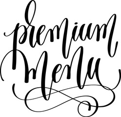 premium menu - hand lettering inscription to coffee shop design
