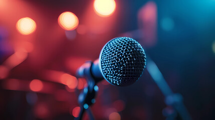 A silent microphone on a concert stage
