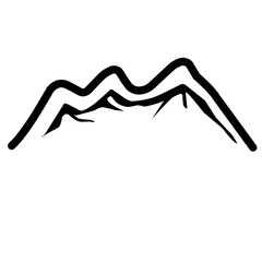 mountain line vector illustration