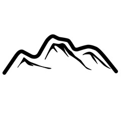 mountain line vector illustration