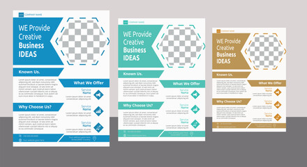 Modern coloring corporate business flyer poster design