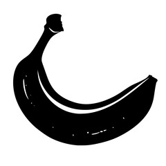 Banana black and white pictogram silhouette vector svg 