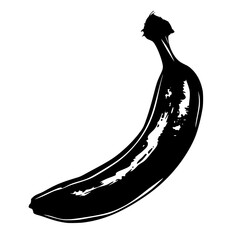 Banana black and white pictogram silhouette vector svg 