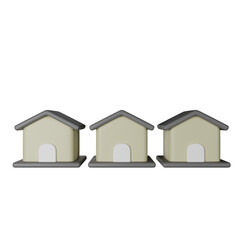 Residential 3D Icon Illustration