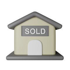 Sold 3D Icon Illustration