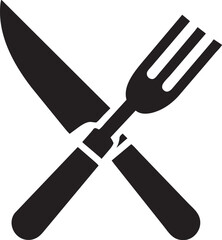 crossed western cutlery, icon