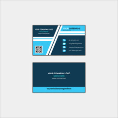 Fototapeta premium Business card design layout. Front and Back both side. Vector