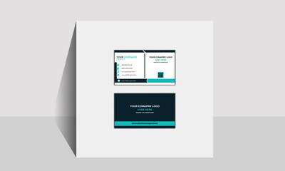 Business card design layout. Front and Back both side. Vector