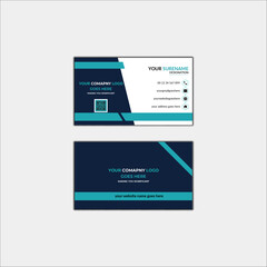 Business card design layout. Front and Back both side. Vector