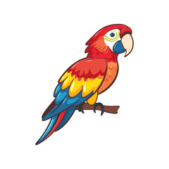 cute parrot cartoon