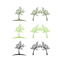 Nature trees simple logo vector illustration 