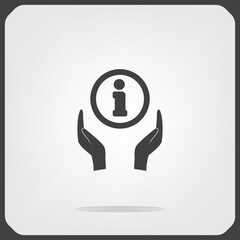 Information icon, vector illustration on a light background.