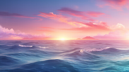 Naklejka na ściany i meble sunset over the ocean