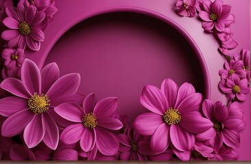 pink flower frame