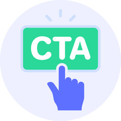 call to action modern icon illustration