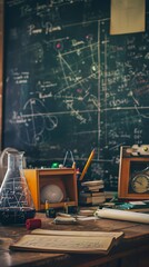 Back to school, Mathematics Marvels, Highlight the challenges and triumphs of solving math problems in a classroom setting, background image, generative AI - obrazy, fototapety, plakaty
