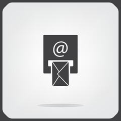 Postal envelope in hands, secure correspondence, email, vector illustration on a light background.