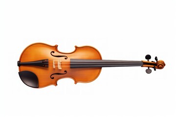 Fototapeta premium Bowed string instruments: cello, double bass, violin, viola, white background. 