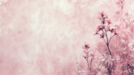 Obraz na płótnie Canvas Misty Vintage Light Pink Floral Texture Background created with Generative AI Technology