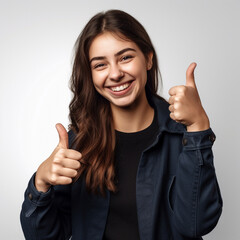 Woman Giving a Thumbs Up