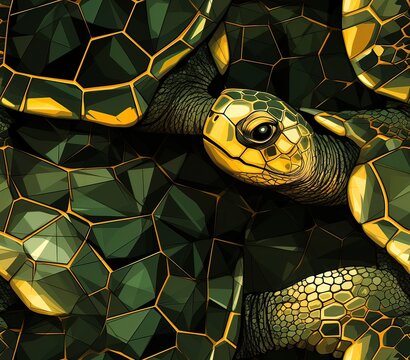 Turtle Shell , Fabric Pattern, Seamless Pattern.