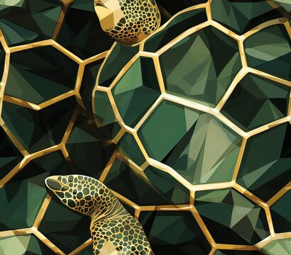 Turtle Shell , Fabric Pattern, Seamless Pattern.