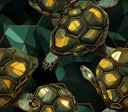 Turtle Shell , Fabric Pattern, Seamless Pattern.