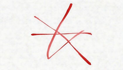 red christmas star on snow